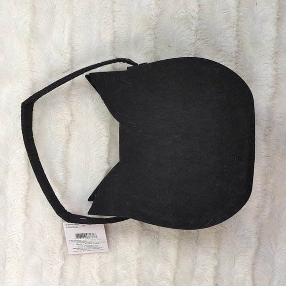 Black Cat Felt Halloween Treat Bucket, NWT - Picture 4 of 5